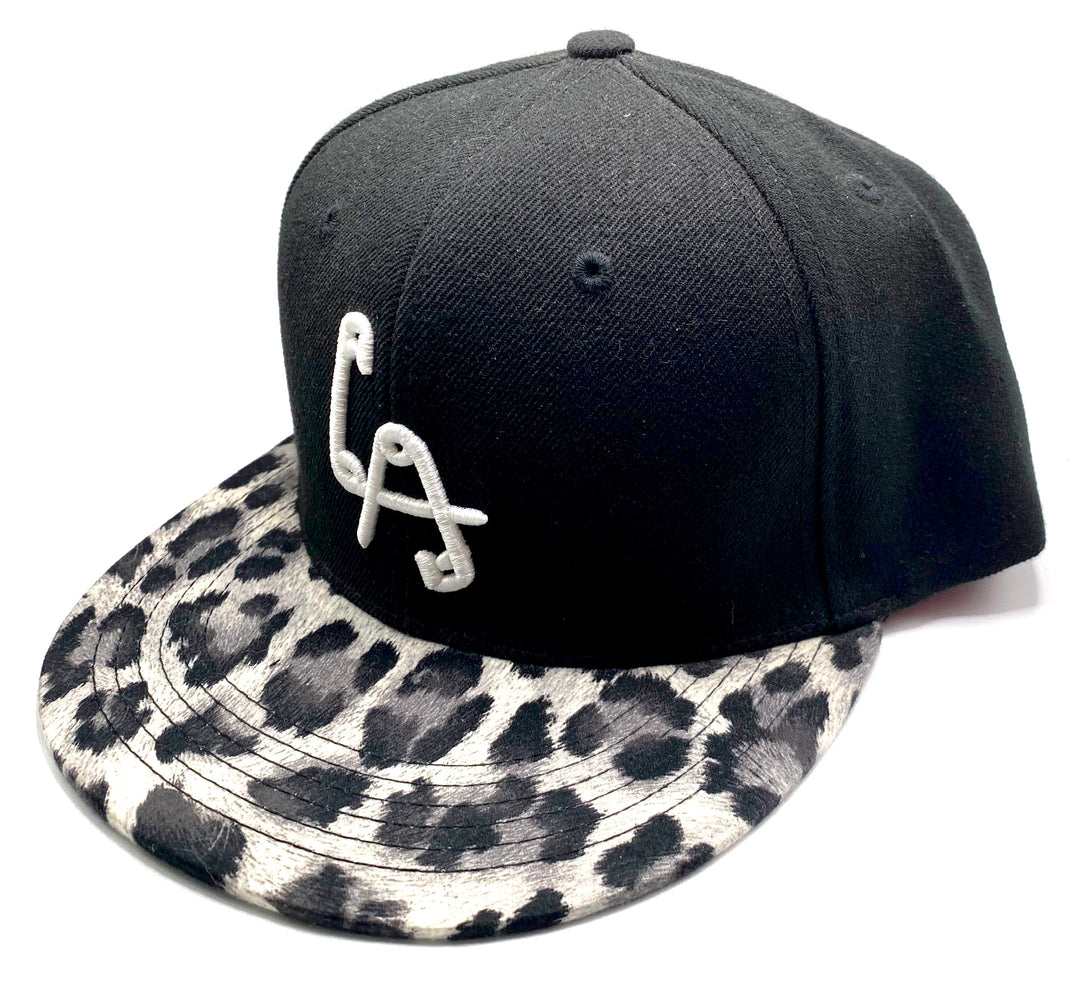 Classic LA Logo Snapback Blk Canvas Grey Leopard