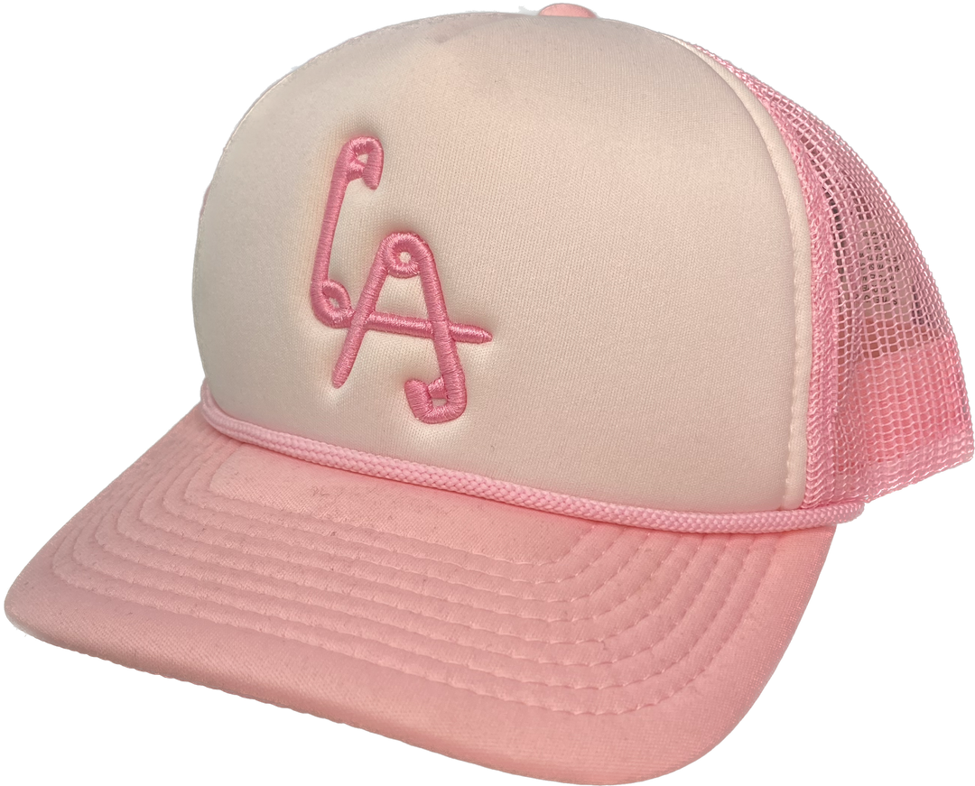 Classic LA Logo Snapback Baby Pink/White