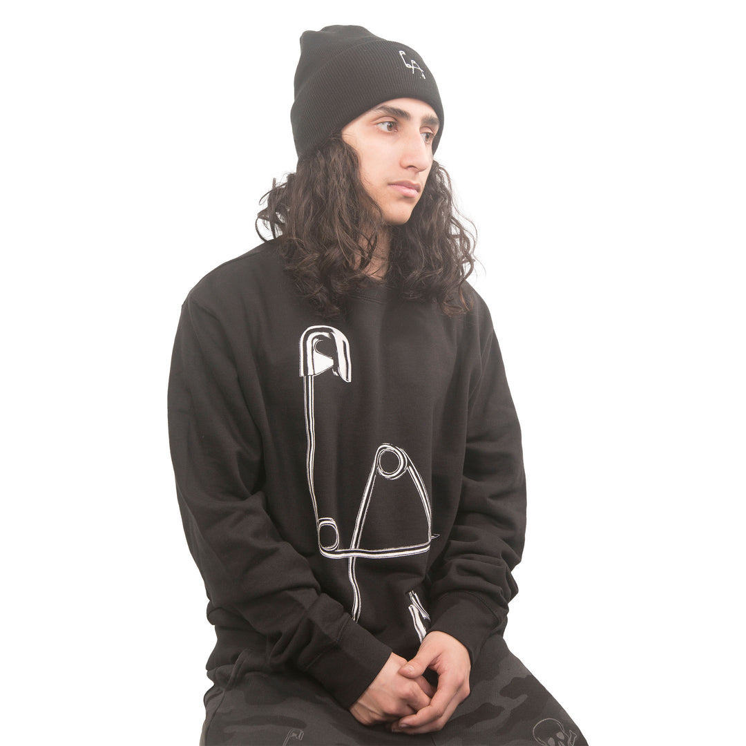 Lethal Amounts Safety Pins Logo - Crewneck Sweatshirt